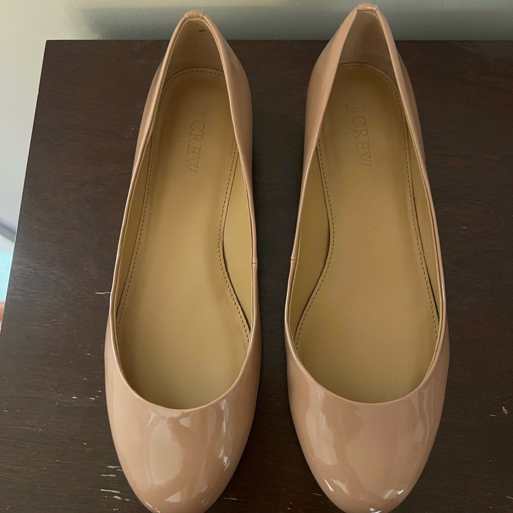 J. Crew Factory Nude Patent Flats